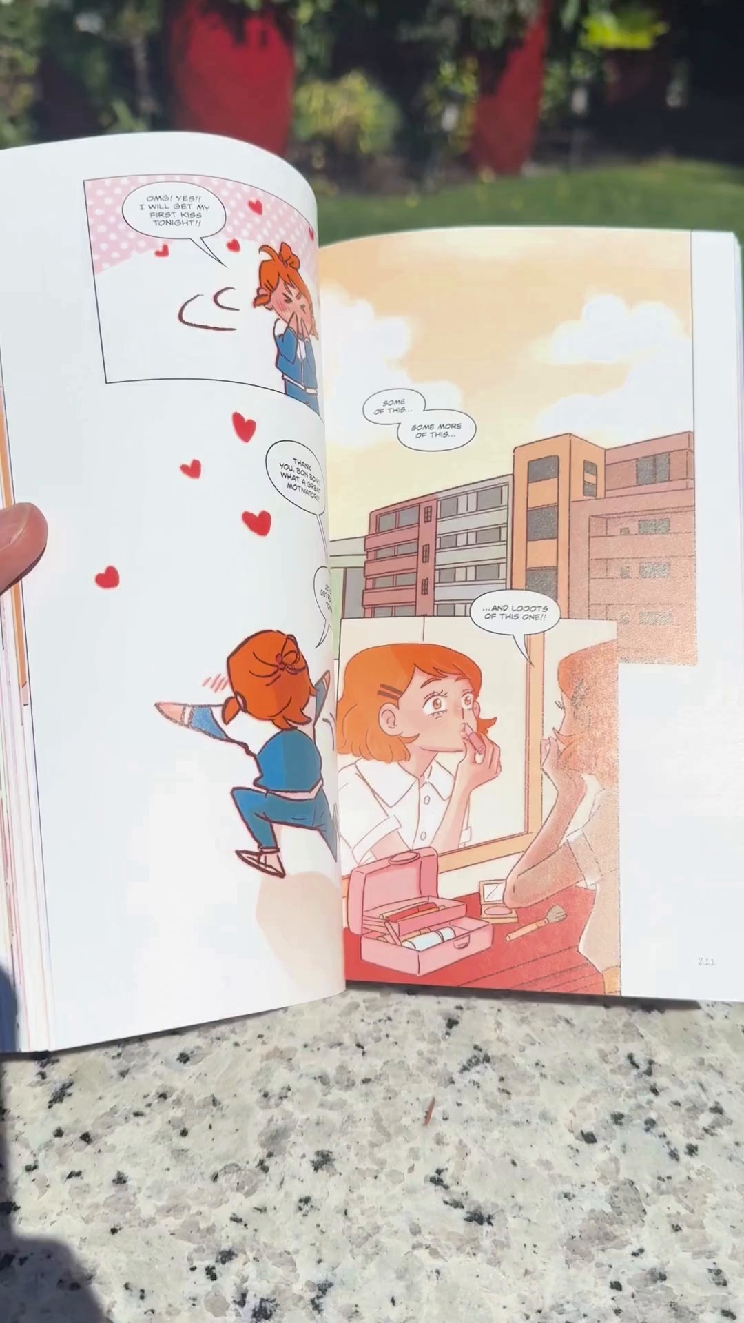 Instagram post by @ingridcomics for Wattpad. Caption reads: Sometimes all you need is some sun and The Kiss....