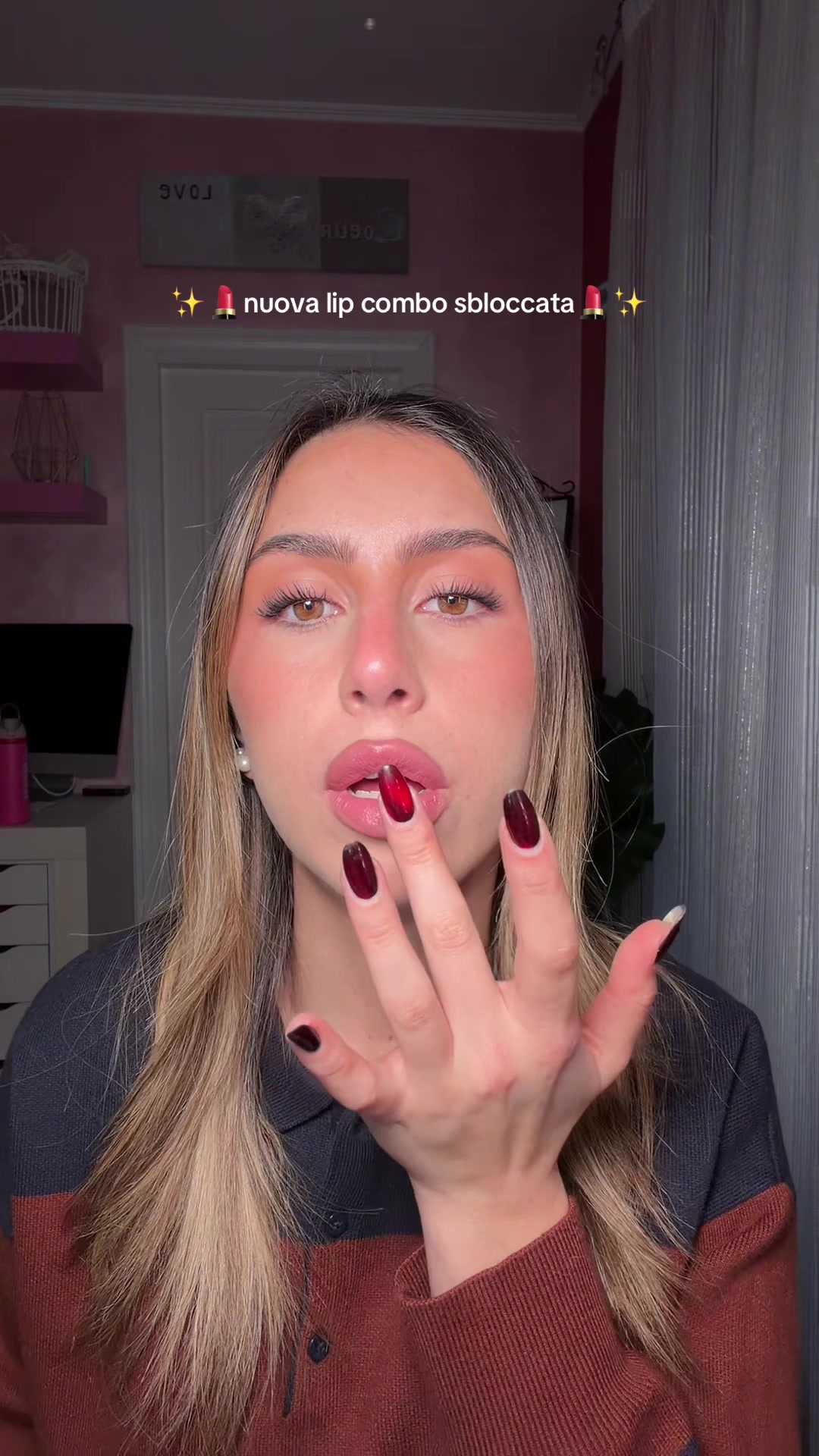 TikTok post by @federica.scagnetti for Kylie Cosmetics. Caption reads: 808 di @Kylie Cosmetics >>>>✨💄  #gift .