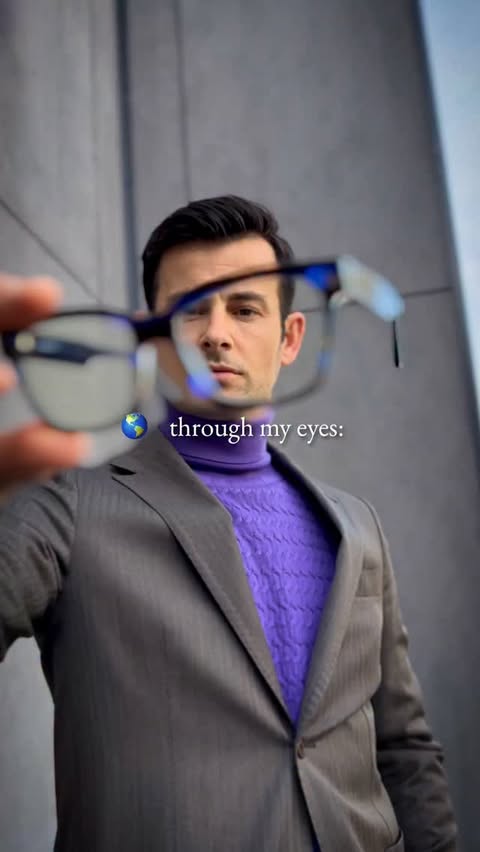 Instagram post by @nikolaos_lepouris for Zeelool. Caption reads: [...] glasses, new mindset! ✨ I finally tried....