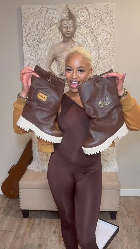 Instagram post by @_thekingsfirst for CRISTIANZEROTRE. Caption reads: My new favorite boots🤎 

@cristianzerotre CHUNKY....