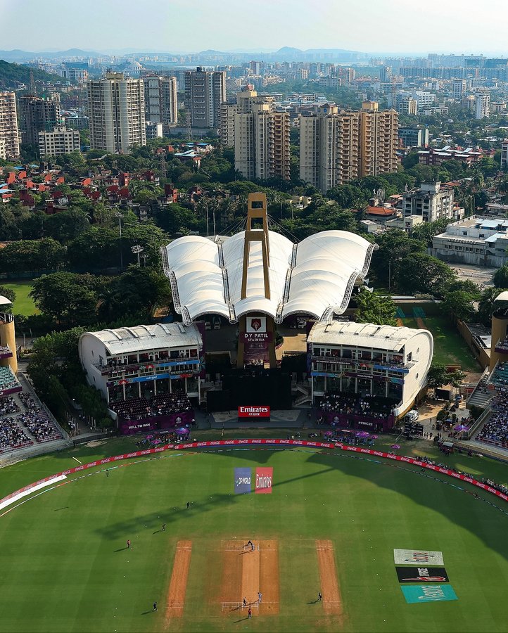 Instagram post by @photodavidson for Getty Images. Caption reads: 📍 Navi Mumbai - India v New Zealand 
ICC Women’s....
