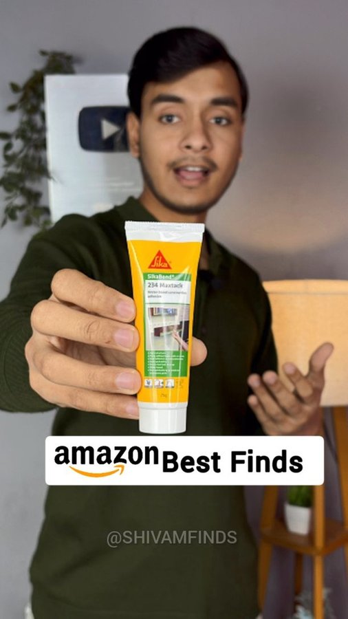 Instagram post by @shivamfinds for The Pianosa Project. Caption reads: Get high initial tack and long-lasting durability....