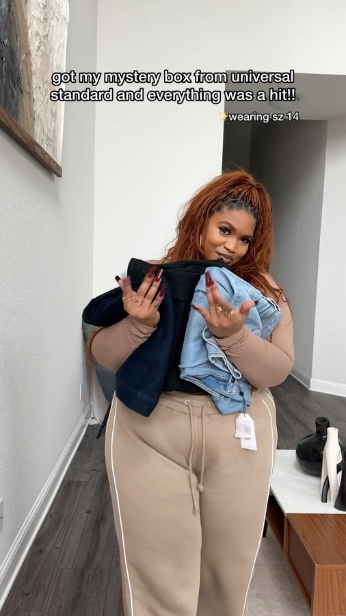Instagram post by @styleperprill for Universal Standard. Caption reads: As a curvy girl always having difficulty finding....