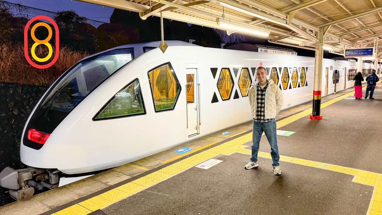 YouTube post by @808media for Ultima Yandex Go Kazakhstan. Caption reads: Japanese ELECTRIC TRAIN from the future: 1000....