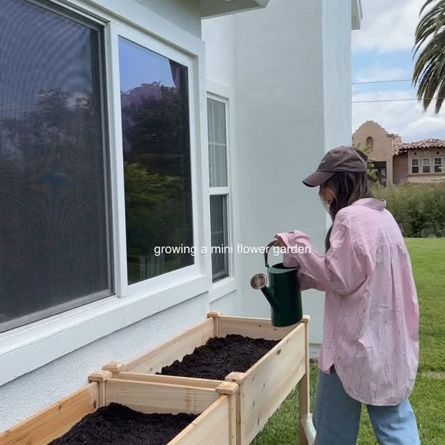 Instagram post by @debtrette for Ferry-Morse. Caption reads: [...] of gardening to my backyard with....