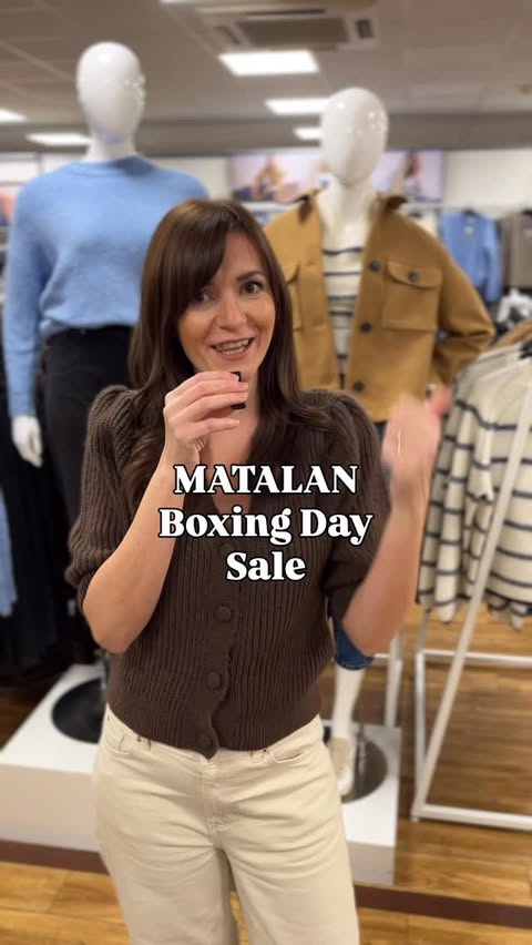 Instagram post by @katesfashionfile for Matalan. Caption reads: Ad ❤️ The @shopmatalan Boxing Day sale has landed....