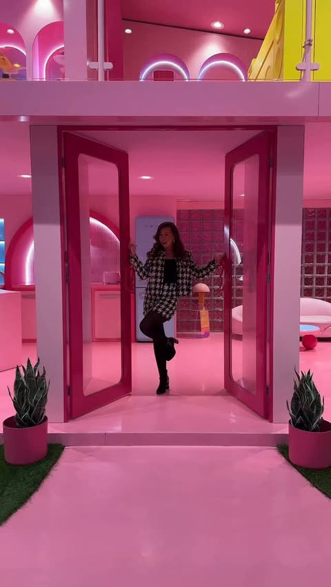 Instagram post by @gemmasummer_ for Barbie. Caption reads: Do you want the house tour?....