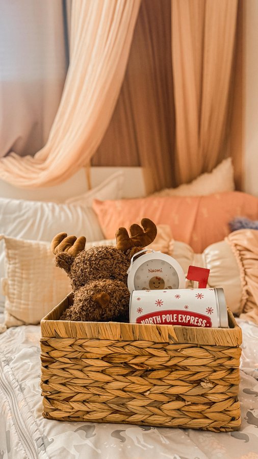 Instagram post by @haleymartinoxo for Personalization Mall. Caption reads: @pmallgifts prep for my fave holiday tradition....