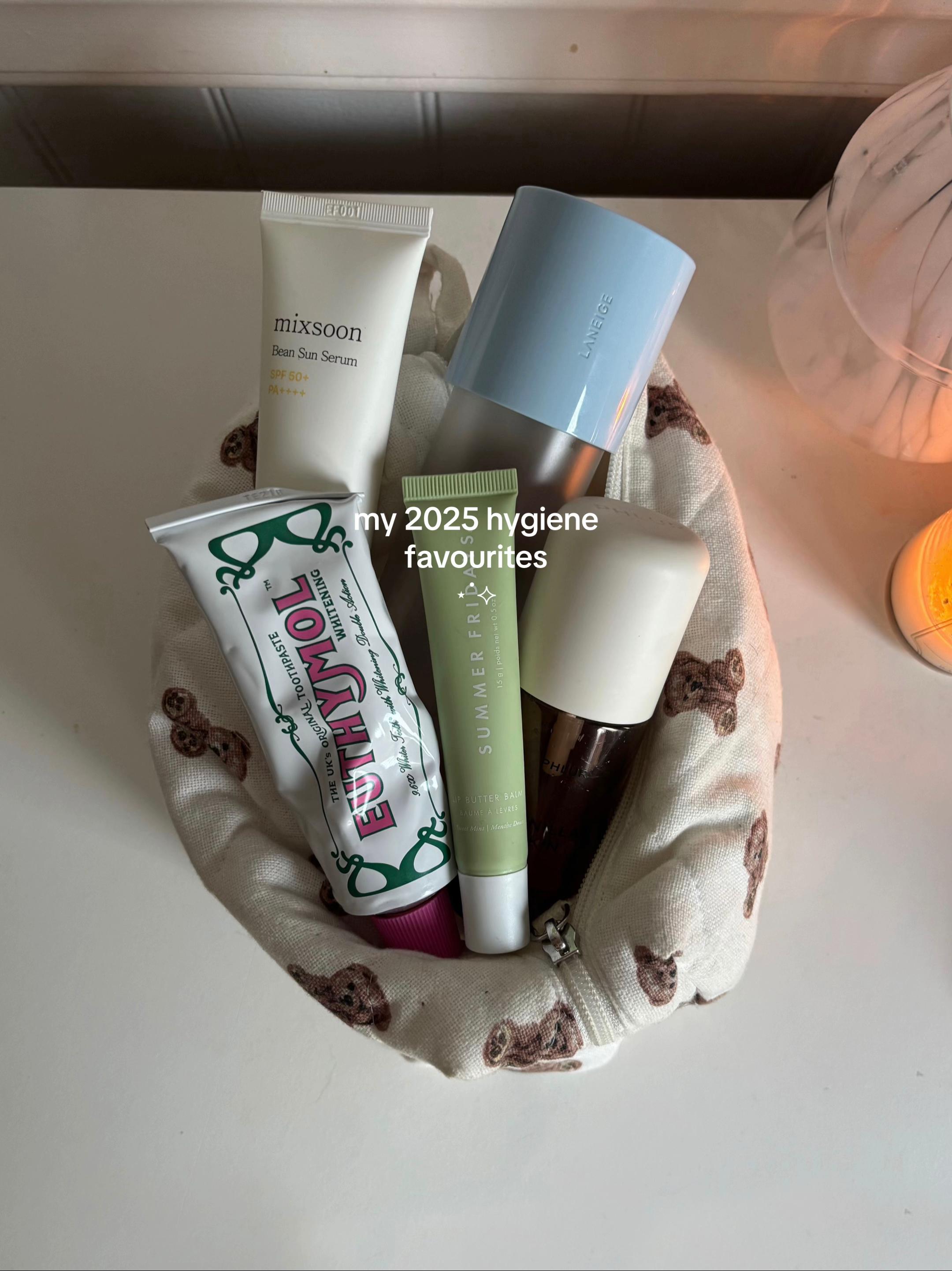 TikTok post by @hs.george for Philip Kingsley. Caption reads: my favourite hygiene products through out the....