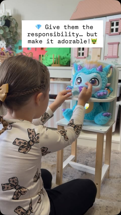 Instagram post by @mommy_life_with_layla for Moose Toys. Caption reads: [...] 🐉🌈💎 Grab yours now @argos @moosetoys....