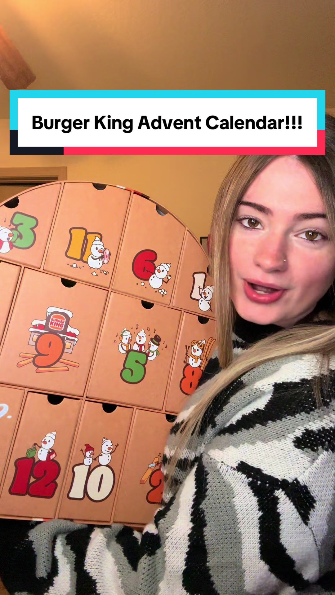 TikTok post by @taystanford for Burger King. Caption reads: unboxing every single day from the new burger king....