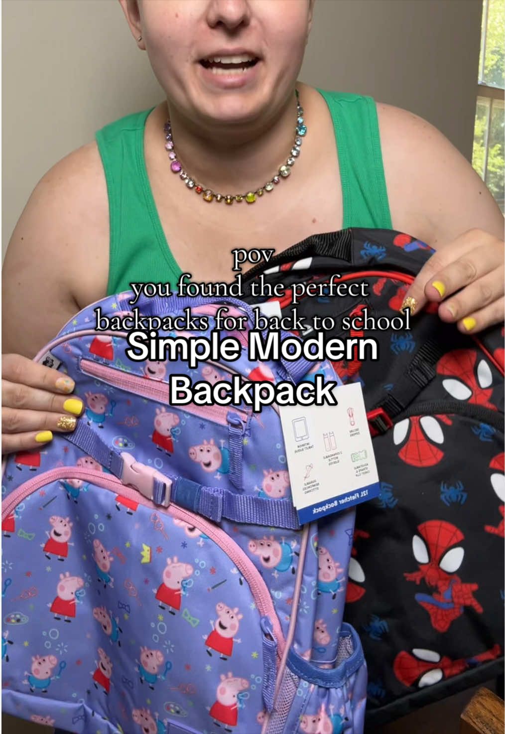 TikTok post by @jlynn1421 for Simple Modern. Caption reads: [...] procrastinator😅@Simple Modern #backpack....