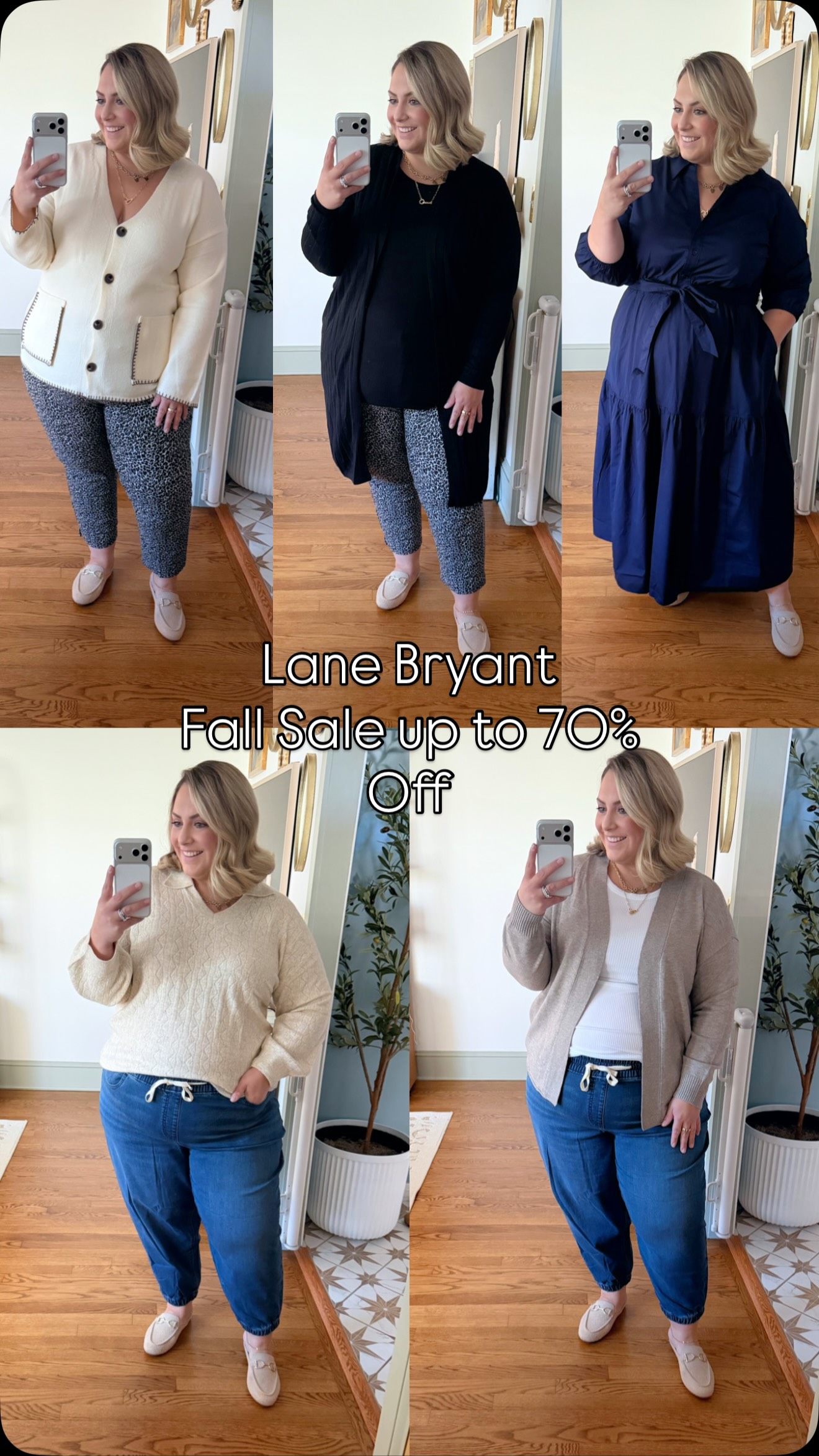 Instagram post by @everythingemilyann for Lane Bryant. Caption reads: @lanebryant fall sale is ON!🎉 #lanebryantpartner....