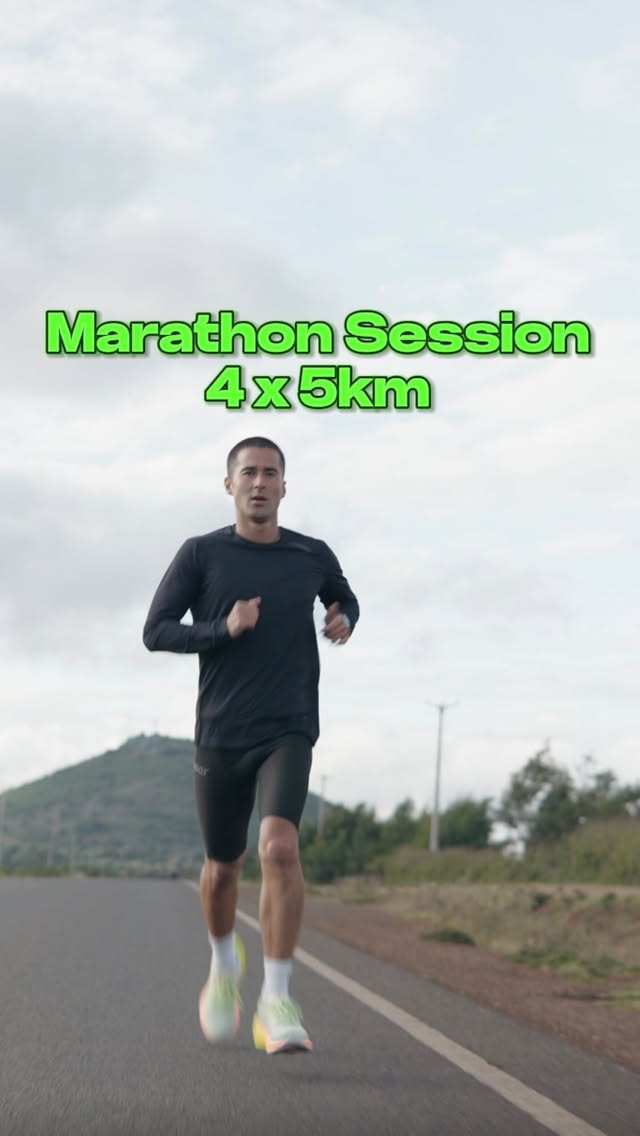 Instagram post by @coachtommy.nrg for SOAR Running. Caption reads: PROGRESS This is one of my go to sessions, 2 weeks....