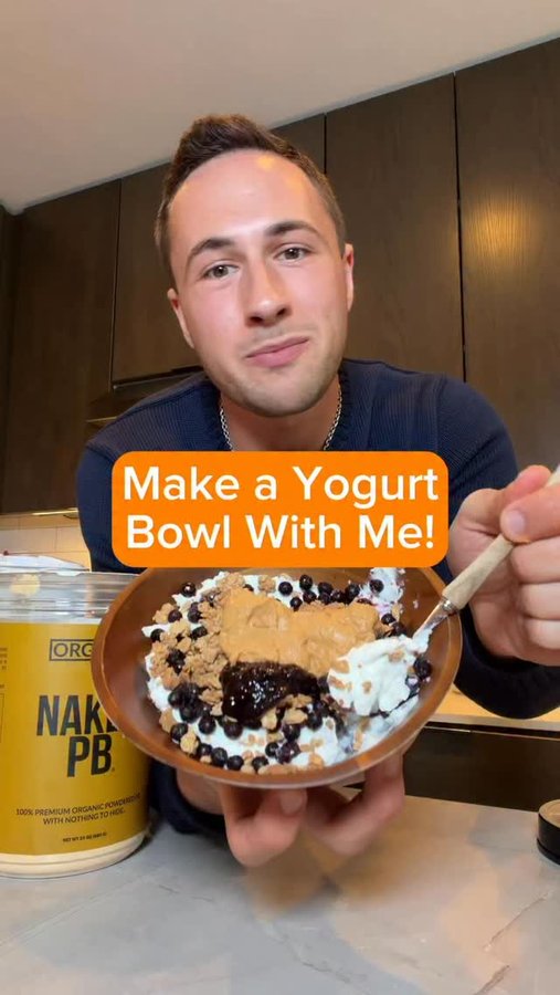 Instagram post by an influencer for Naked Nutrition. Caption reads: [...] make this! I always add @nakednutrition’s....
