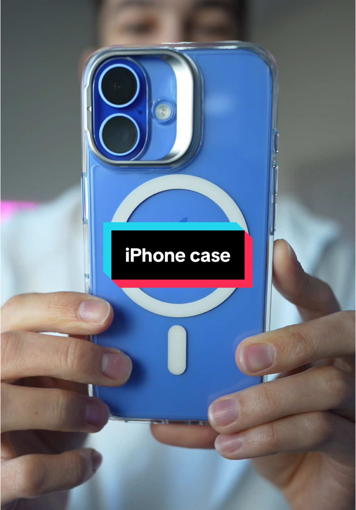 TikTok post by @josiahmcroberts for ESR. Caption reads: BEST iPhone 16 case ever🤔 @ESR US #esrtech....