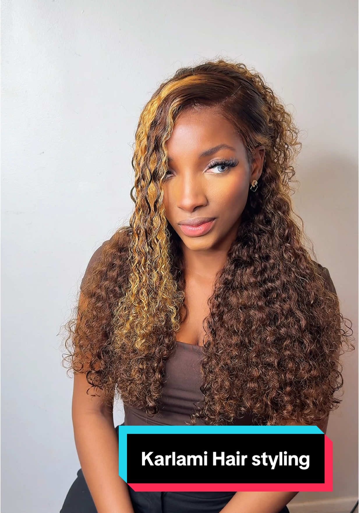 TikTok post by @mary_wiginfluencer for Karlami. Caption reads: [...] give me for this styles?Links in bio....