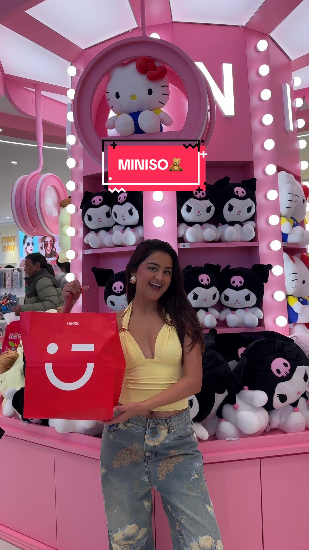 TikTok post by @resha_sapkota for MINISO. Caption reads: Grab your Melbourne-exclusive Disney Surprise....