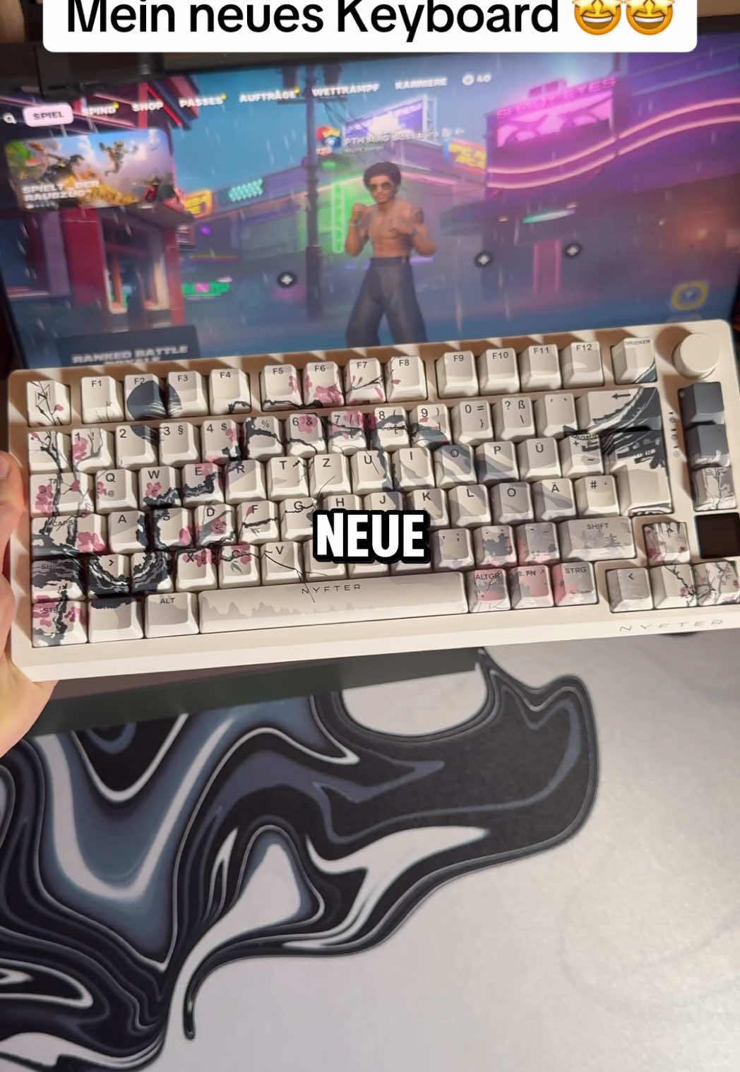 TikTok post by @mrg_bossaura for nyfter. Caption reads: Danke 🙏🤩 @nyfter #fortnite #fortnitesetup #setup....