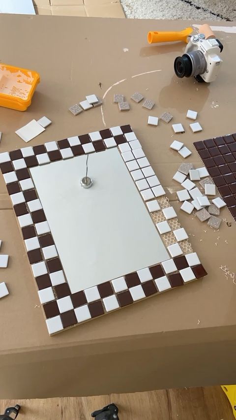 Instagram post by @allthepeachesplease for MADE.COM. Caption reads: In cooperation with @madedotcom - Checkerboard any....