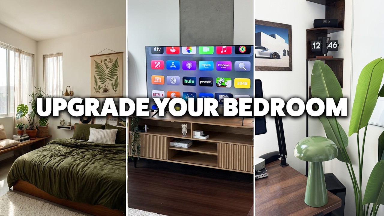 YouTube post by @AaronnRamirez for Sweetwater Integration. Caption reads: 17 Amazon Bedroom Essentials Every Guy Needs.