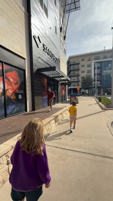 Instagram post by @cedarparkmomvlog for Sandbox VR. Caption reads: [...] We just tried Age of the Dinosaurs at....