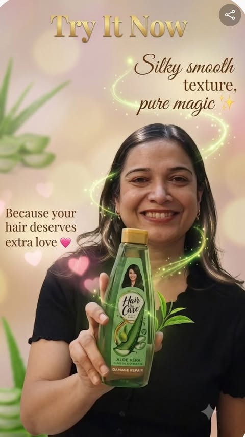 Instagram post by @vedanshkimaiya for Hair & Care. Caption reads: Silky smooth texture, pure magic ✨ Because your....