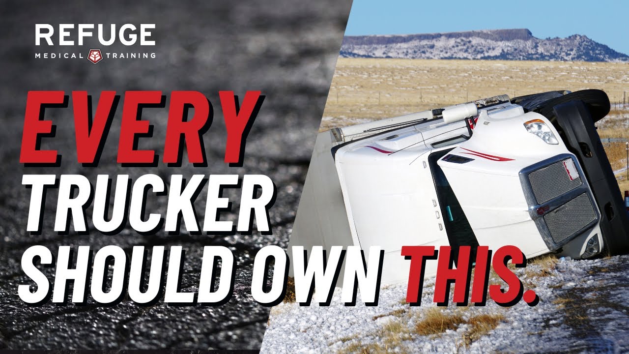 YouTube post by @RefugeMedical for Refuge Medical. Caption reads: Every Truck Driver Should Own One….It Could Save....