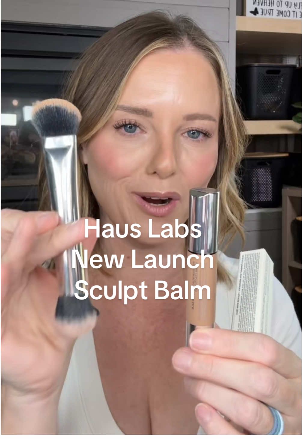 TikTok post by @hiamandadenise for Haus Labs. Caption reads: [...] wait to try this new @Haus Labs by Lady Gaga....