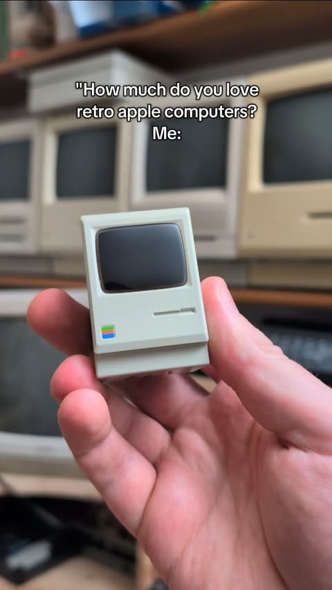 Instagram post by @emazamboni for SHARGE. Caption reads: Link in bio! It's a Sharge Retro 67 #apple....