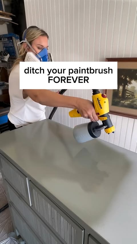 Instagram post by @theteddyjamesco for Wagner SprayTech. Caption reads: Can I convince you to never pick up a paint brush....