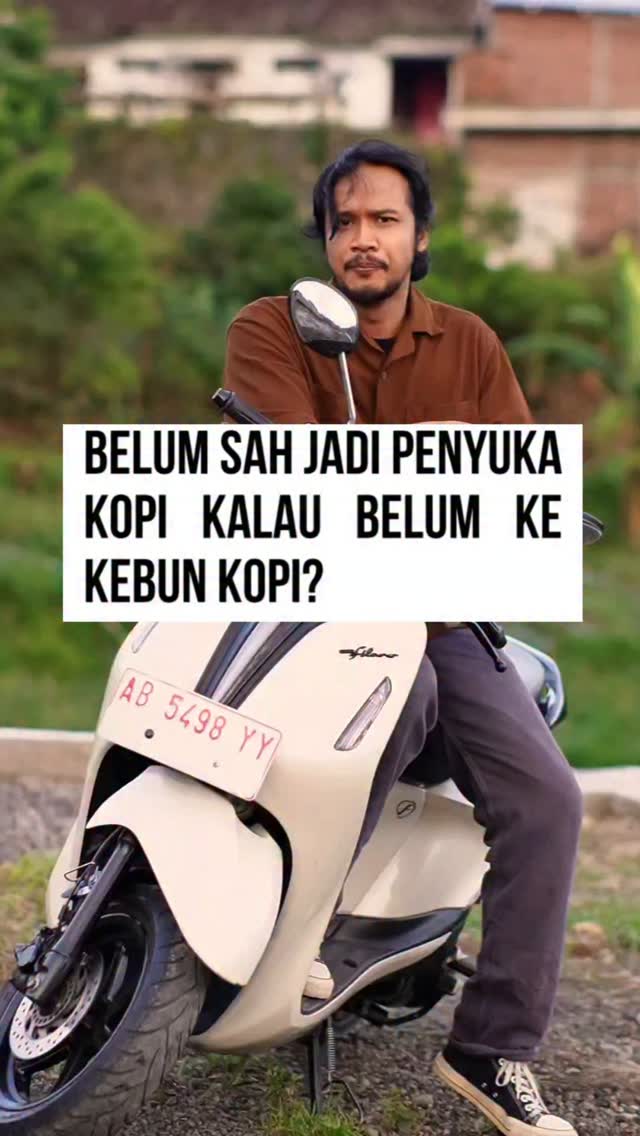 Instagram post by @yamahajogja for Yamaha Motor. Caption reads: Sebelum coffee trip ke Merapi, kemarin ke Lereng....