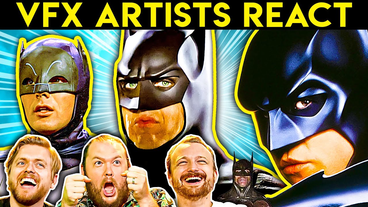 YouTube post by @CorridorCrew for Storyblocks. Caption reads: VFX Artists React to Bat & Great CGi 199.