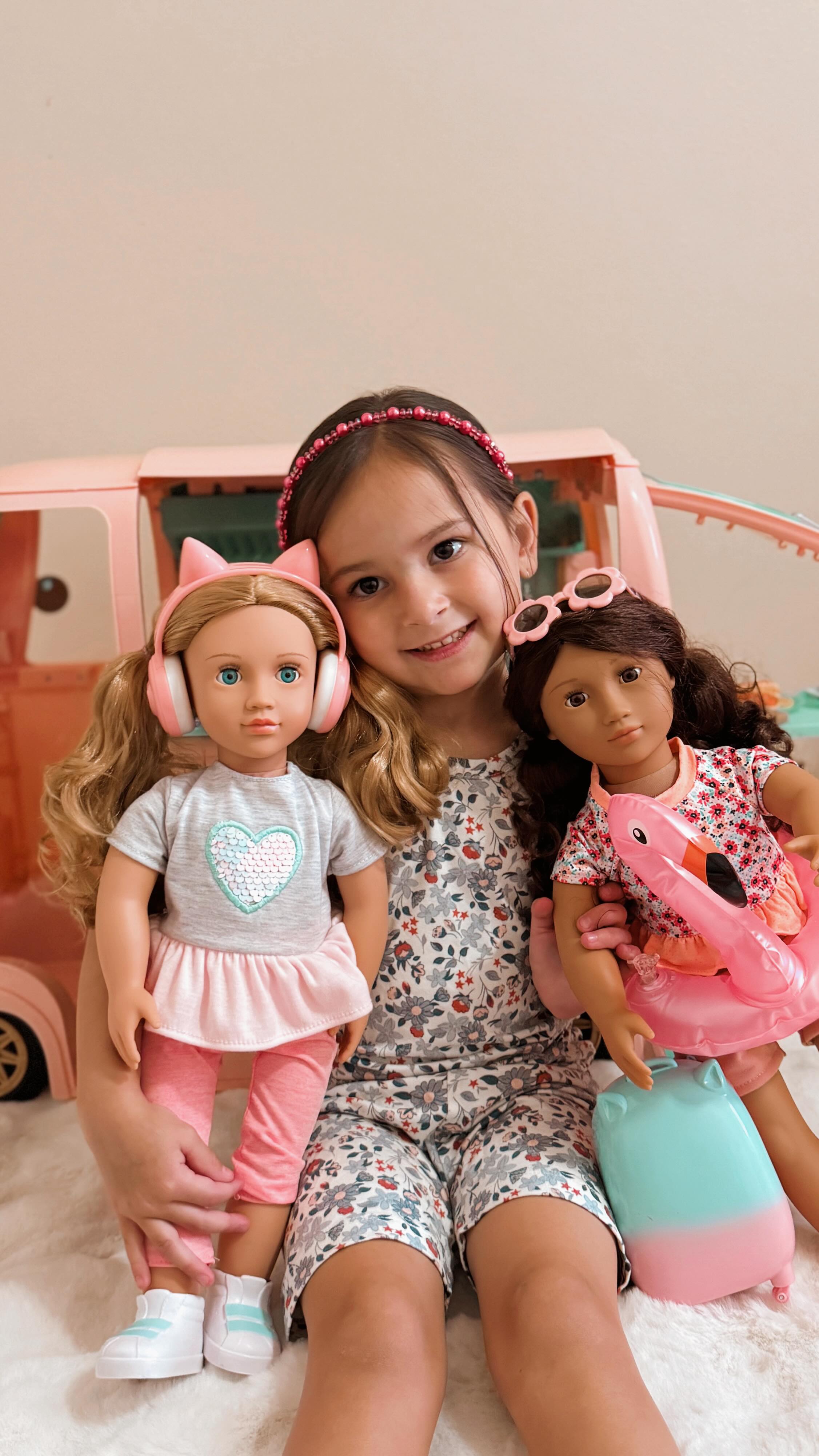 Instagram post by @arybindrup for Our Generation Dolls. Caption reads: The new summer collection from @ogdolls is....