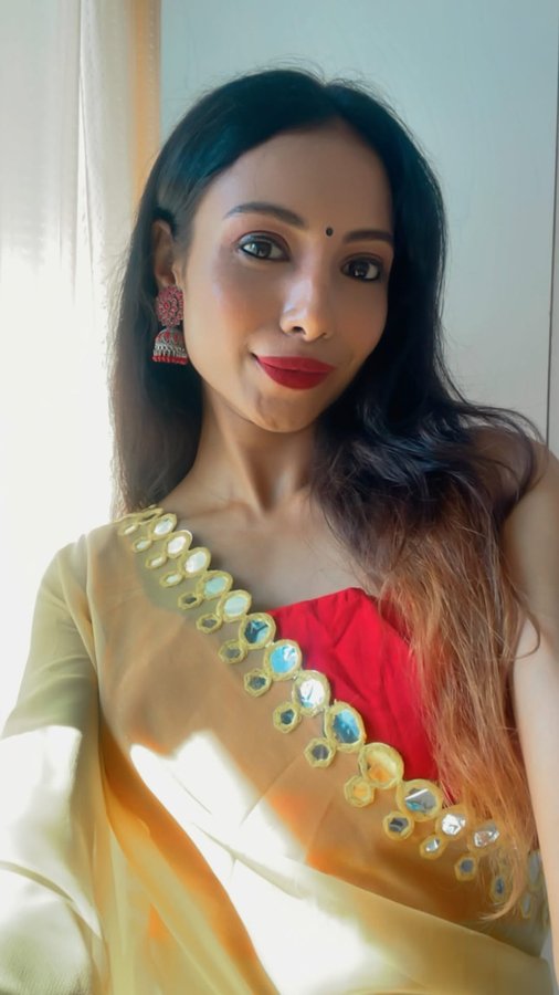 Instagram post by @that_girl_aish_ for Belora Cosmetics. Caption reads: Grwm ft. @beloracosmetics ❤️💛

Products used: 
....