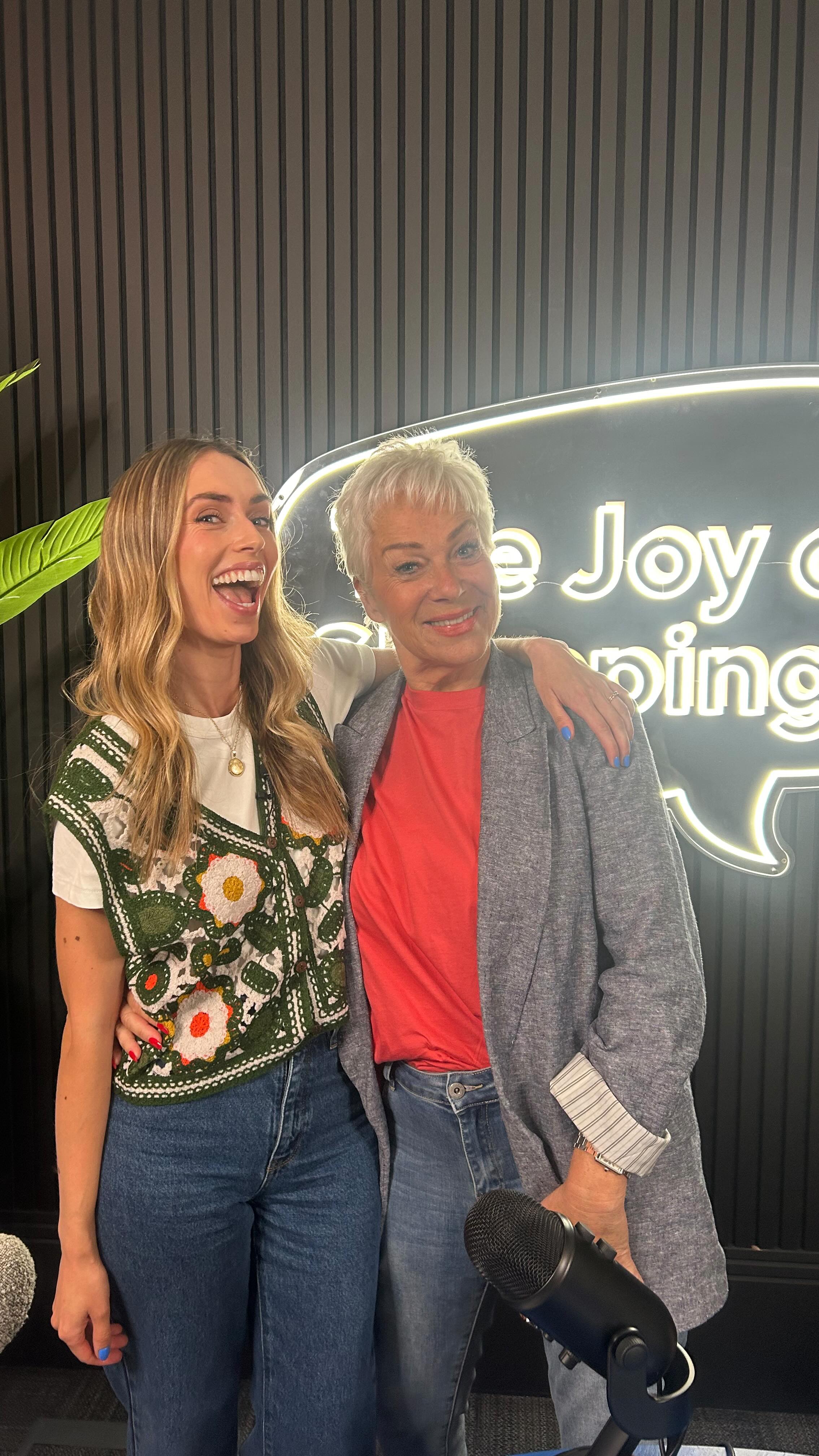 Instagram post by @emjorealdavies for Qvc. Caption reads: Denise Welch on the BRAT Remix Album?! This week....