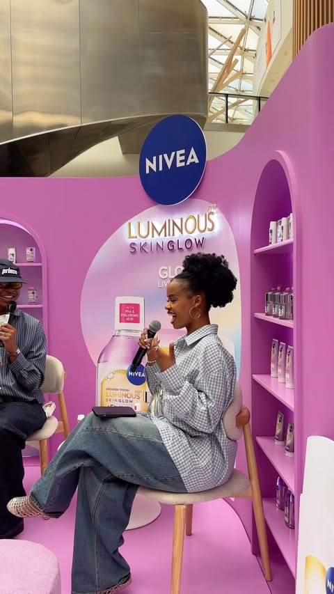 Instagram post by @luuyyanda for NIVEA South Africa. Caption reads: went to the NIVEA Skin Glow x CLICKS activation....
