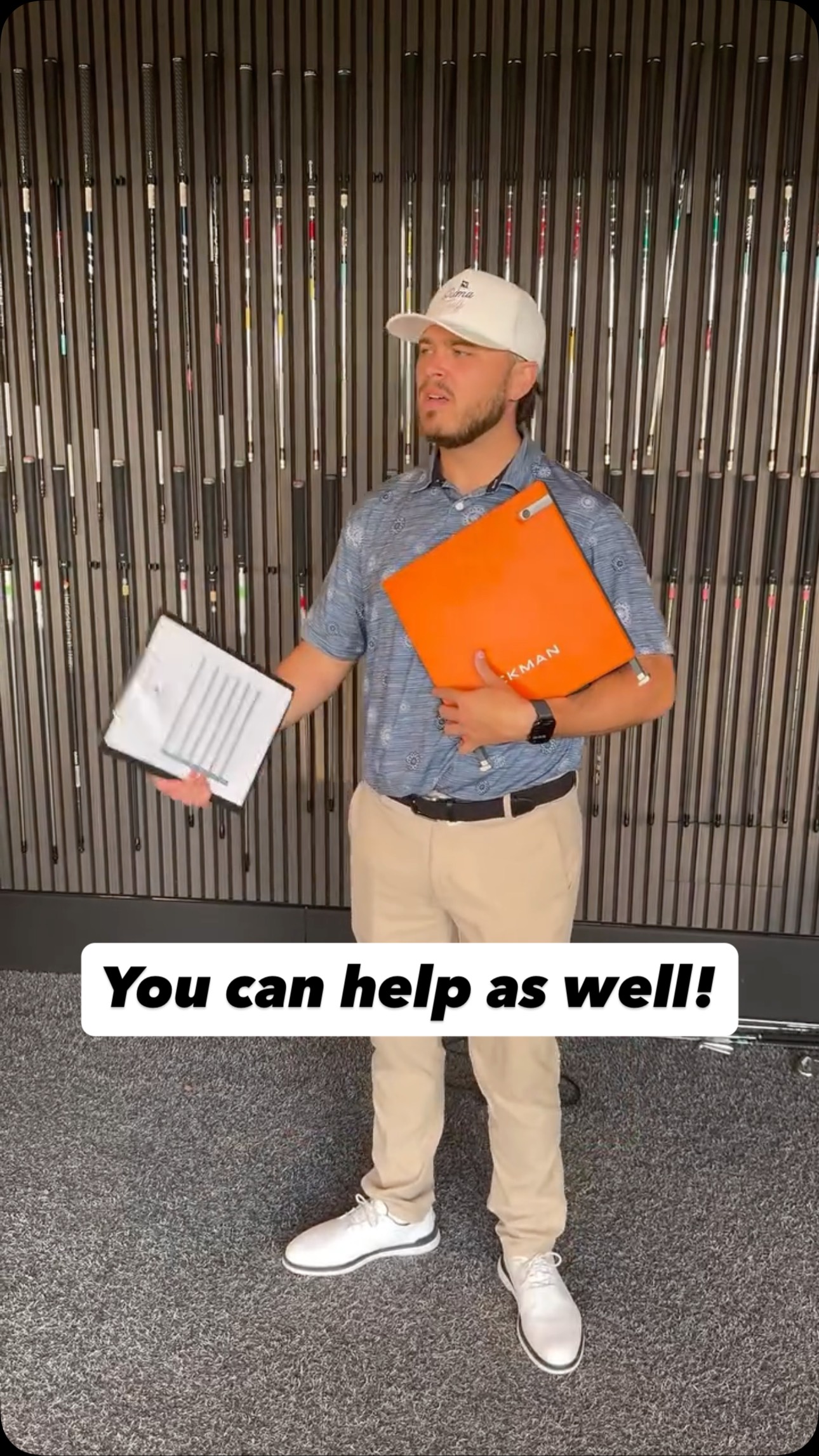 Instagram post by @sobaditsgoodgolf for HackMotion. Caption reads: A coach on your wrist?! 

#coach #golf #training....