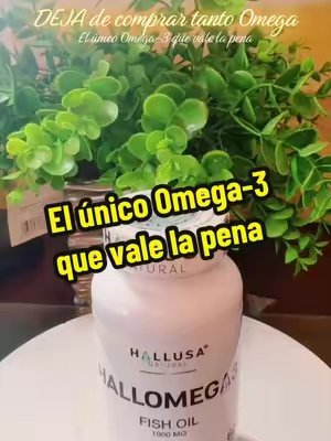 TikTok post by @zeidatiktok8 for Hallusa Natural. Caption reads: El único Omega-3 que vale la pena #HallusaNatural....