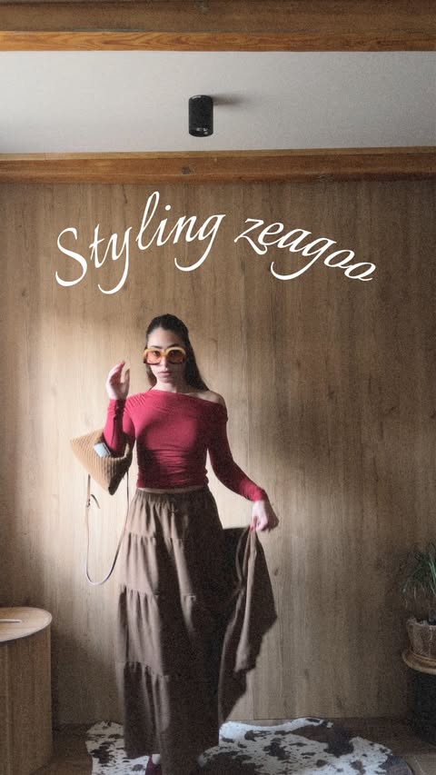 Instagram post by @lelukaa.khurts for Zeagoo. Caption reads: Wearing my favorite pieces from @zeagoo.official....