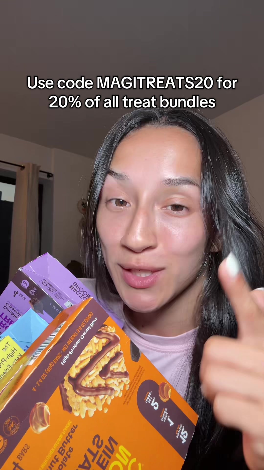 TikTok post by @emmalia.tts for Magic Spoon. Caption reads: Promo code ends August 5! @Magic Spoon....