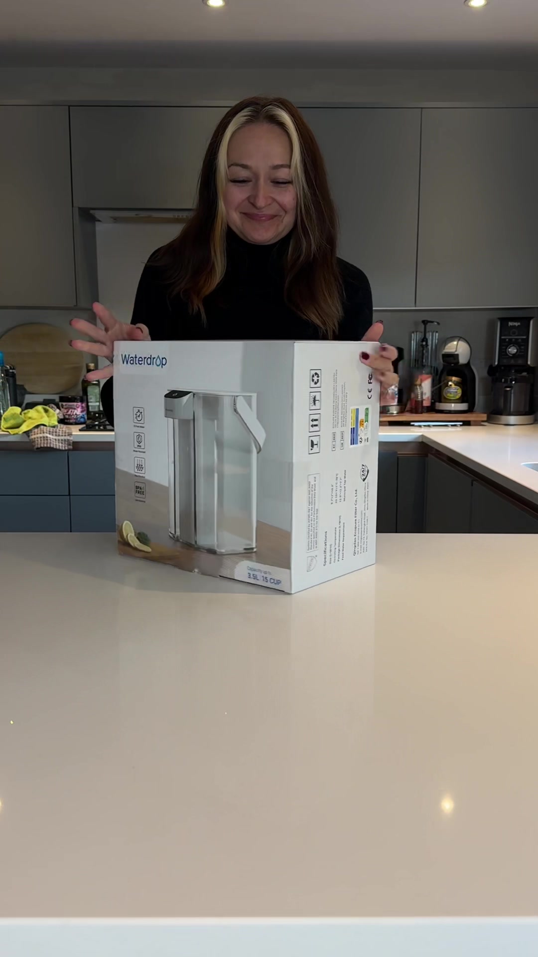 TikTok post by @mrsinkeduk for Waterdrop. Caption reads: Waterdrop dropped into my emails saying hey why....