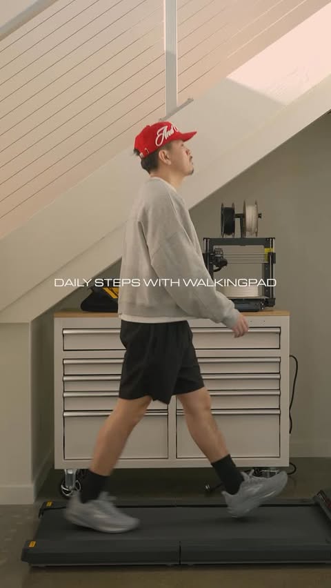 Instagram post by @kevinconcepts for WalkingPad. Caption reads: [...] my daily steps so it’s nice to have a....