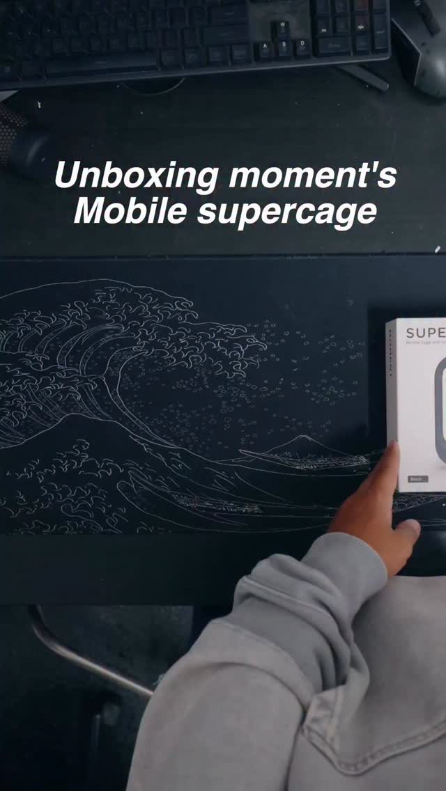 Instagram post by @its.mattg for Moment. Caption reads: [...] mobile phone cage for any creator....
