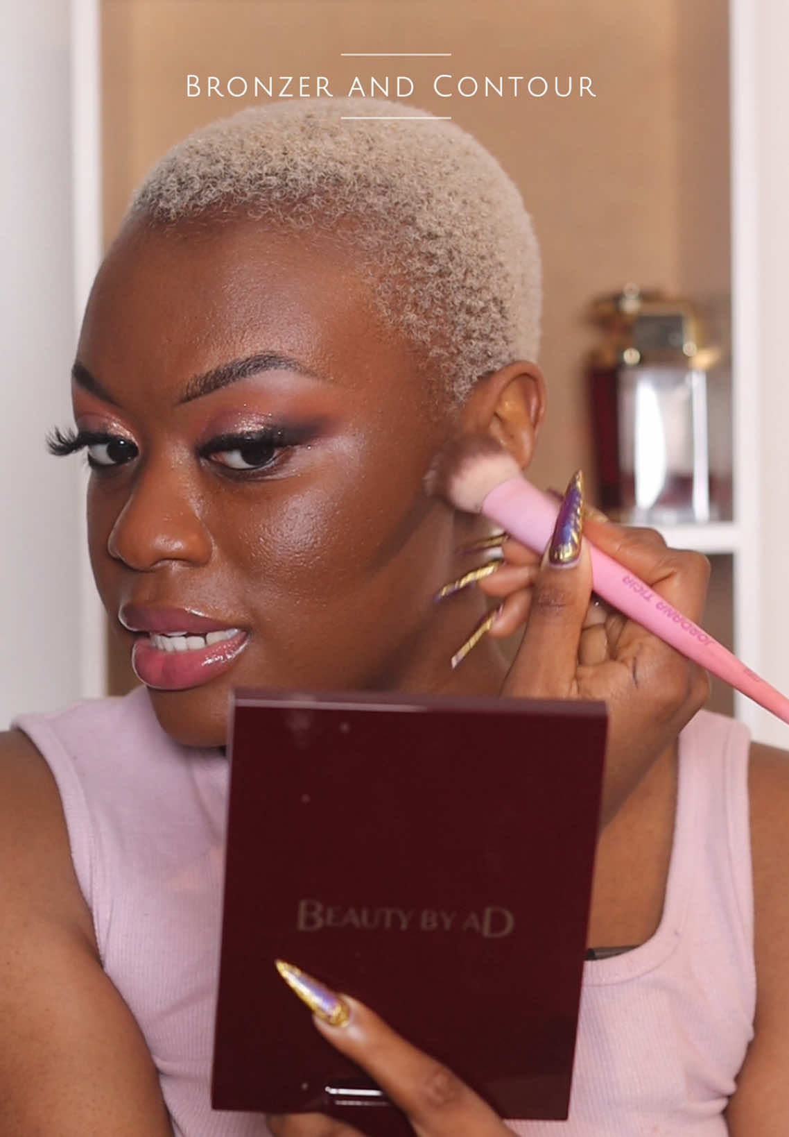 TikTok post by @rayosemen for Jordana Ticia Cosmetics. Caption reads: [...] Curve Case Deep @Jordana Ticia Cosmetics....