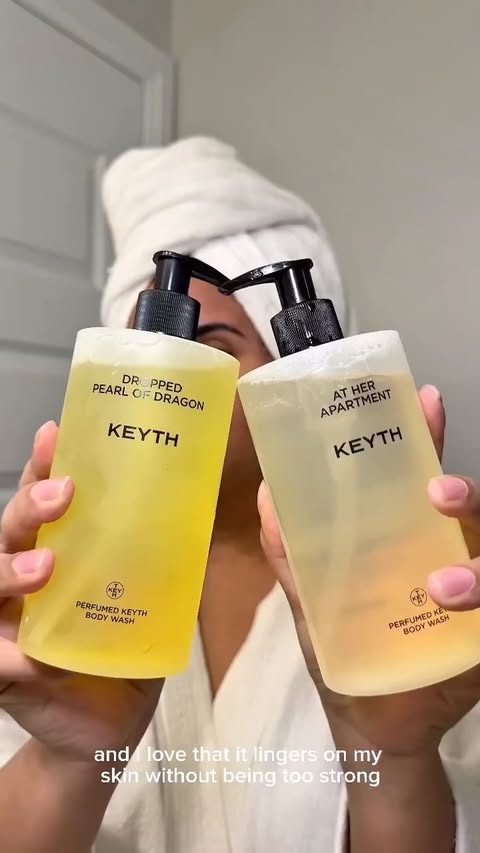 Instagram post by @michellenoorr for KEYTH. Caption reads: KEYTH Body Wash is now available at Costco [...].