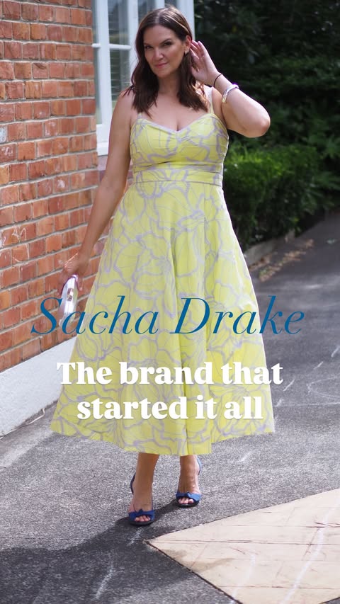 Instagram post by @caitlintaylor.stylist for SACHA DRAKE. Caption reads: This really is the brand that started it all for....