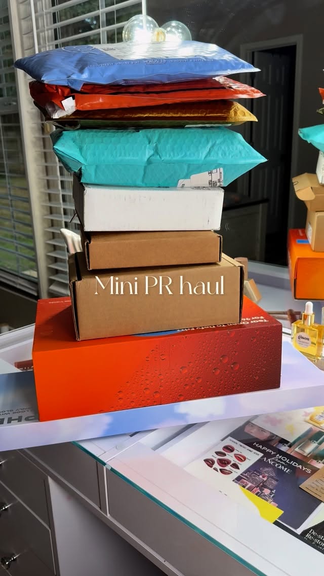 Instagram post by @brittney_lynnm for Truvani. Caption reads: PR haul of a micro influencer 🩷We are thankful &....