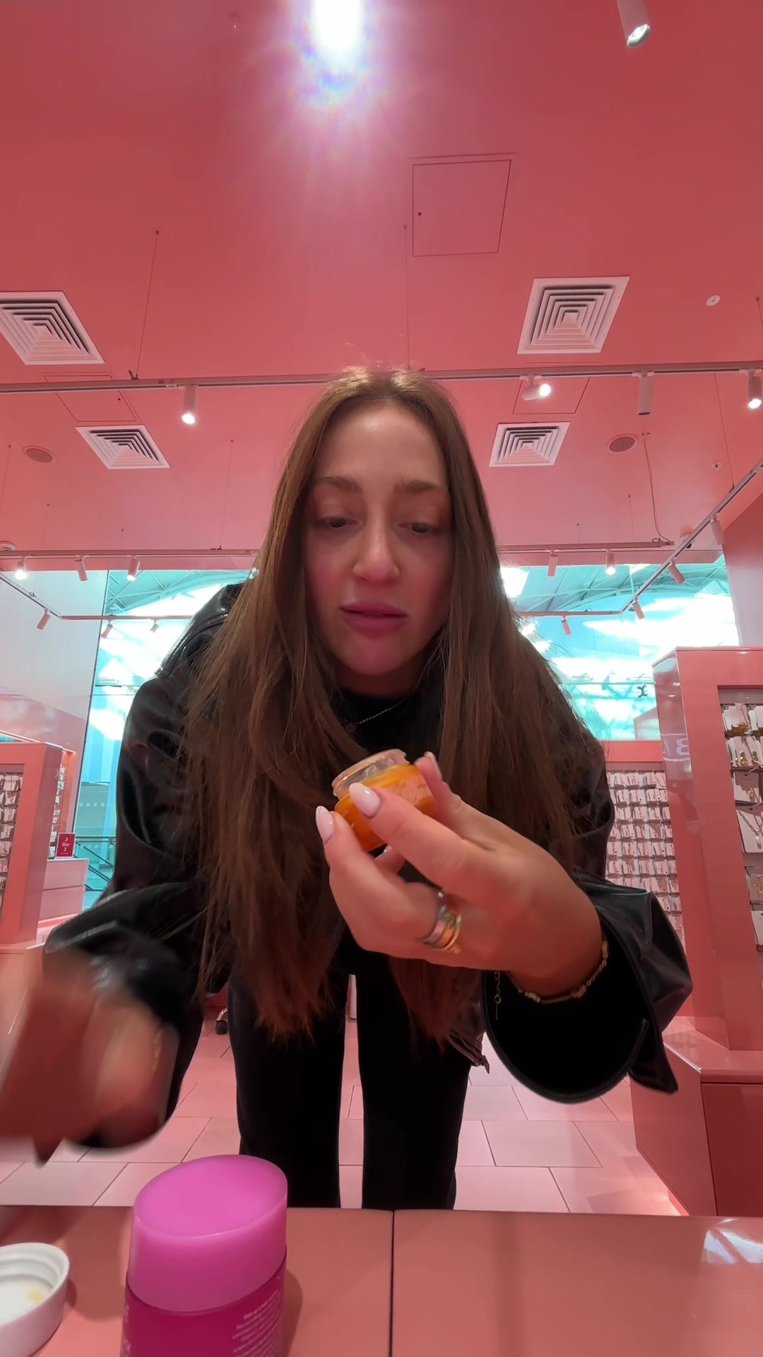 TikTok post by @isabellalearyy for OLEHENRIKSEN. Caption reads: [...] App Skincare mid shop....