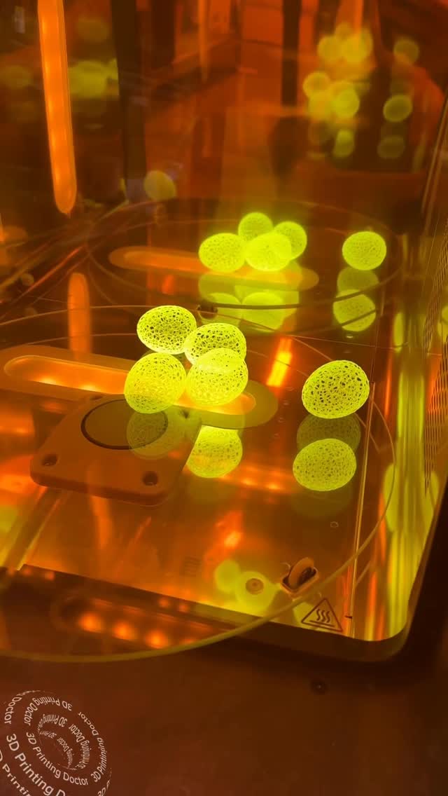 Instagram post by @3dprintingdoctor for Creality. Caption reads: When they glow my eggs looks like toxic or....